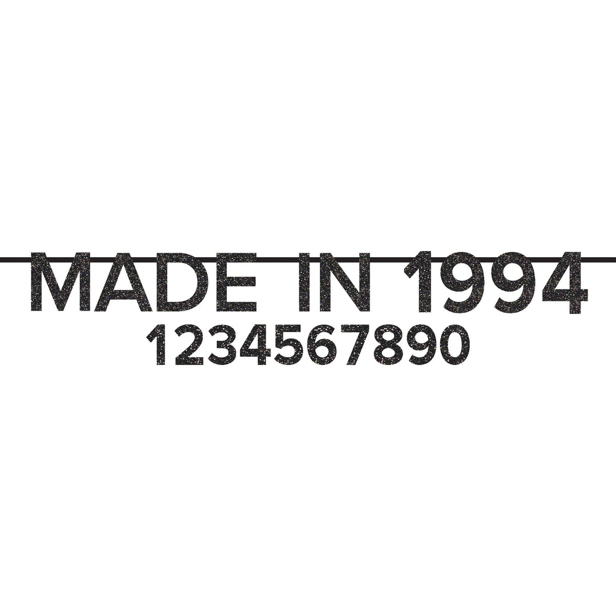 Customizable Birthday "Made In" Year Glitter Banner