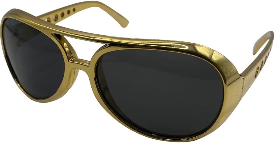 Adult's Gold Rimmed 90s Rapper Bling Sunglasses