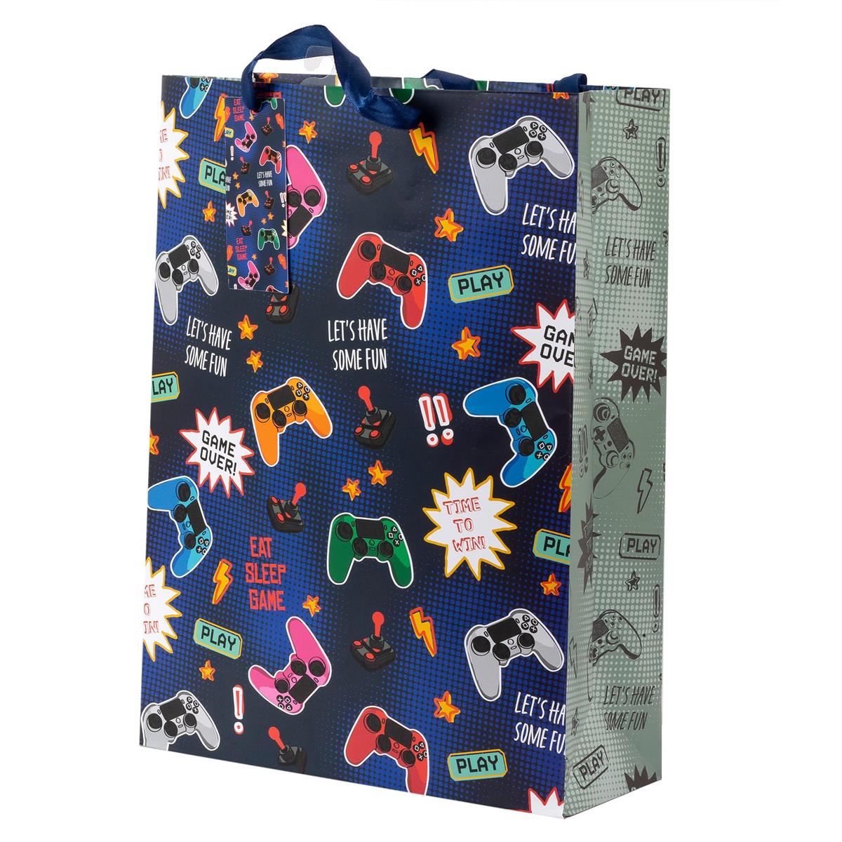 Game On! Large Gift Bag, 12" x 14"