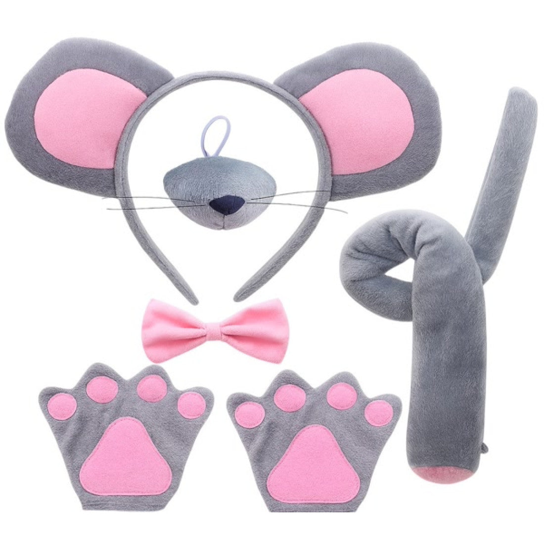 Mouse Kit, Includes Ears, Nose, Bowtie, Gloves & Tail