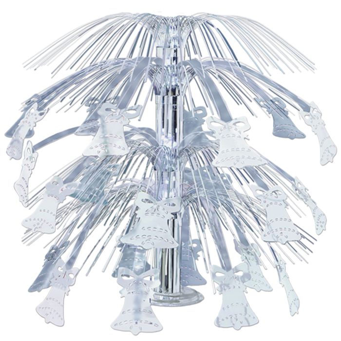 Silver Wedding Bell Cascade Centerpiece