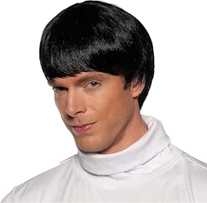 60s Mop Top Black Adult Wig