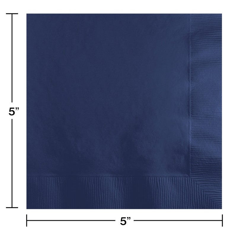 Beverage Napkin 50 Count 2 Piece Navy
