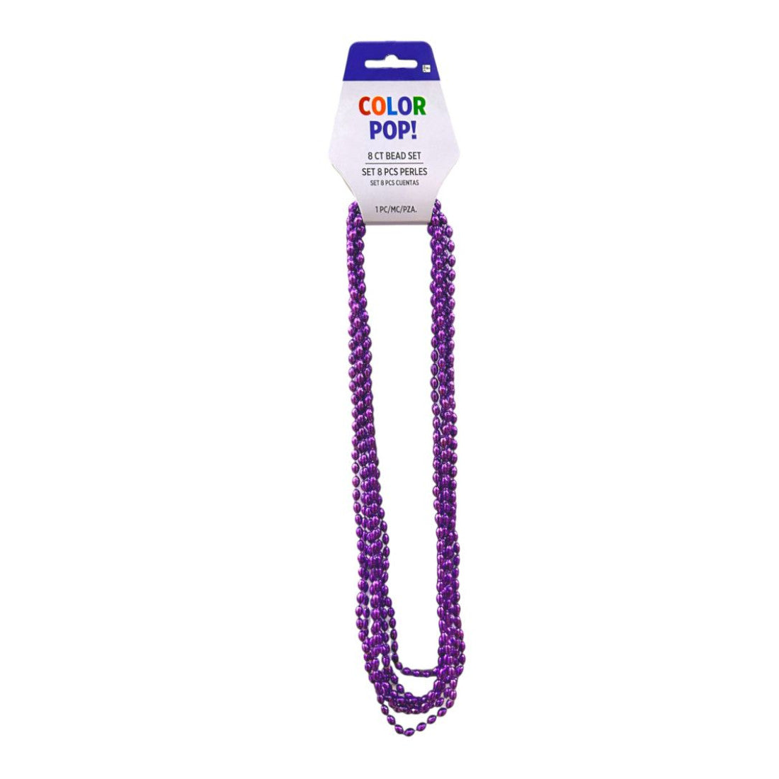 Purple 30" Oval Beads, 8 Count