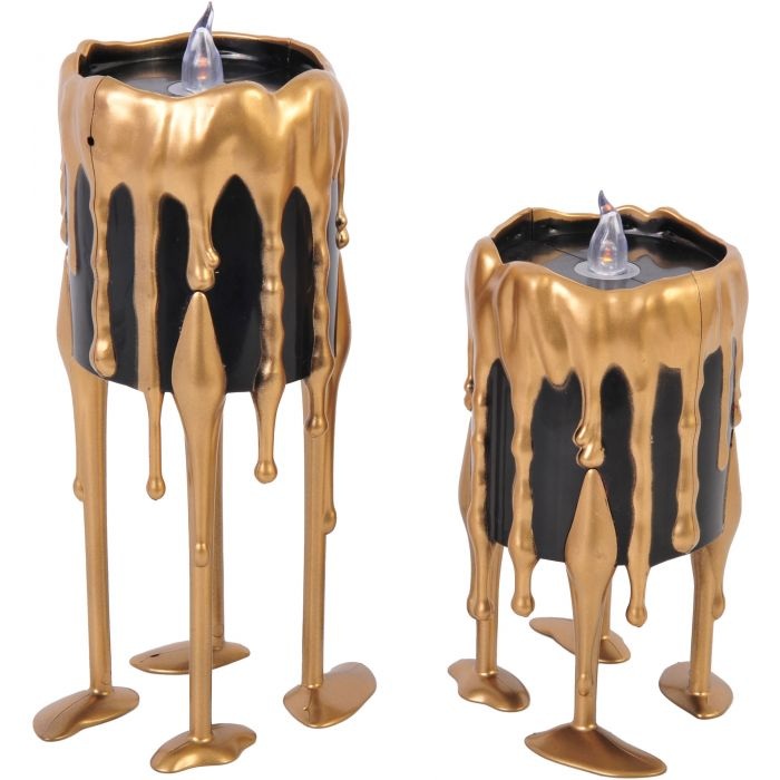 Dripping Illusion Candle – Gold Tall