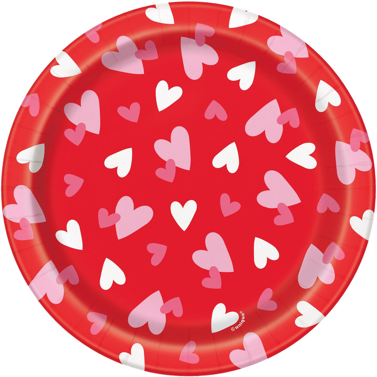 Fluttering Hearts 7" Dessert Plate 8 Count
