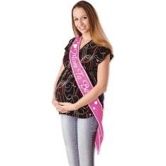 Banda "Mum To Be" De Satén Bordada - Para Embarazadas, Talla única, Accesorio Para Fiestas O Sesiones De Fotos