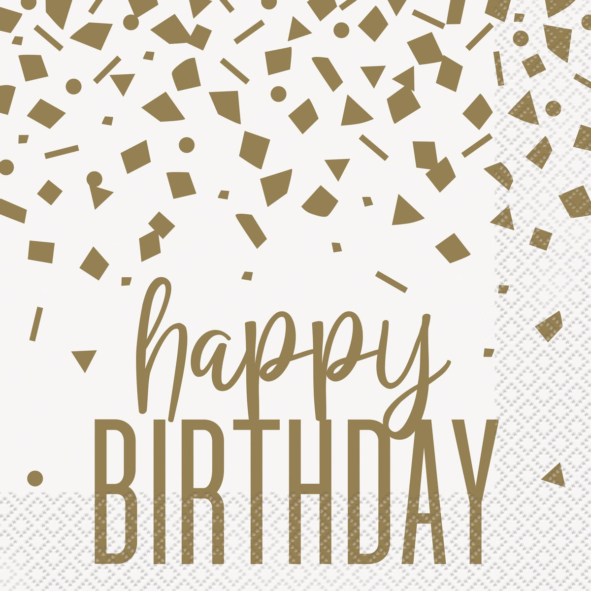 Napkins - Lunch, Confetti Gold Birthday, 16 Count