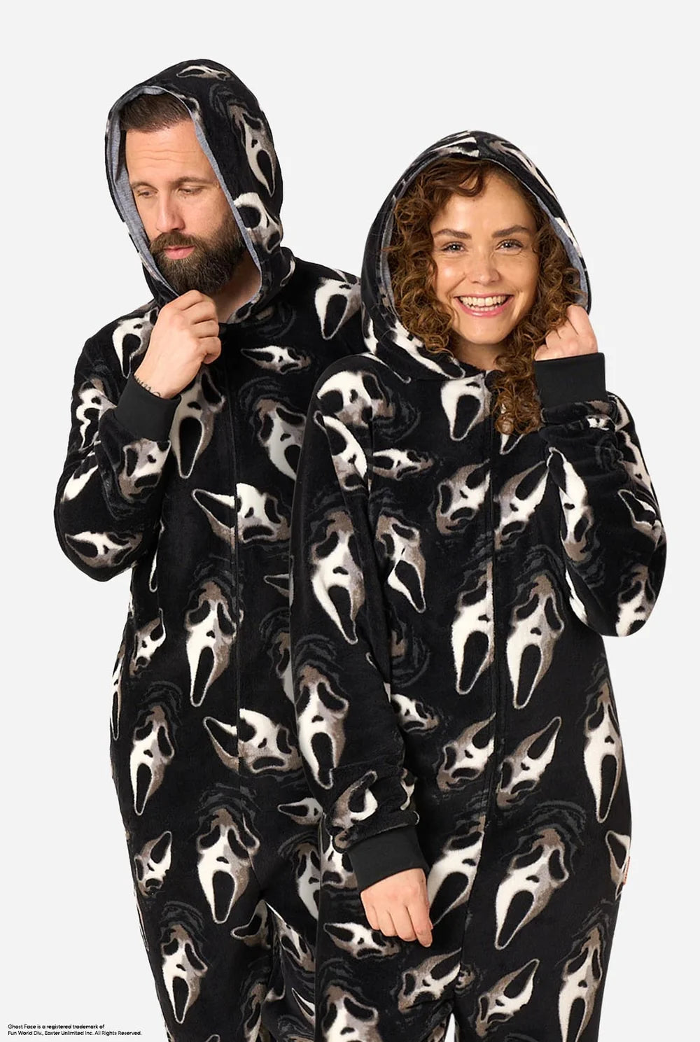 Ghost Face Adult Onesie, Size Large