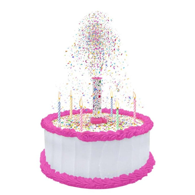 Party Popper Cake Topper with Multicoloured Candy