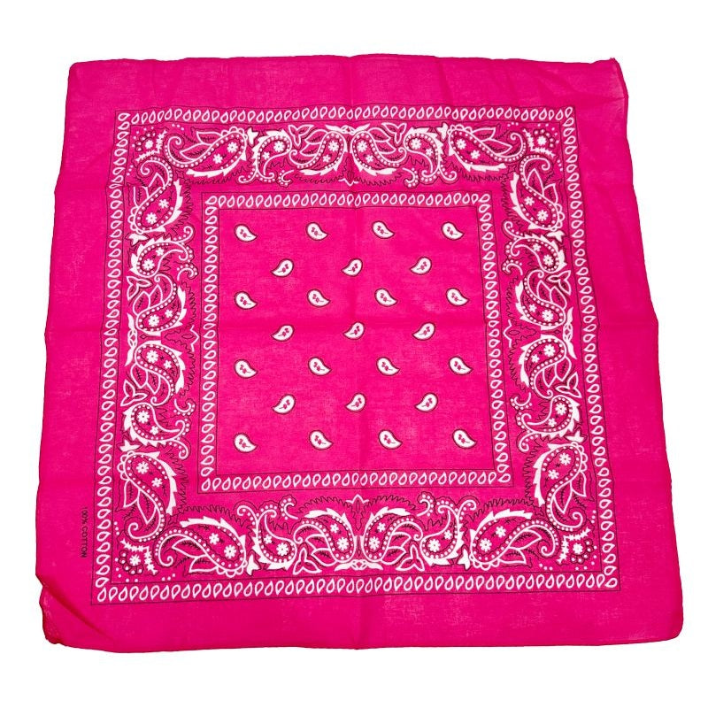 Pink Paisley Bandana 20x20inch