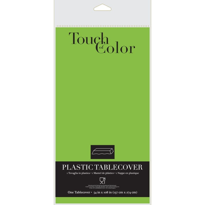 Plastic Tablecover 1ct 54x108 Fresh Lime