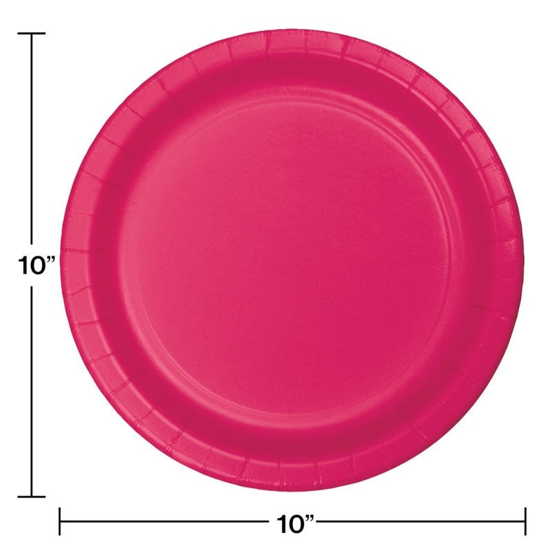 Plate 10" Sturdy Style 24 Count Hot Magenta