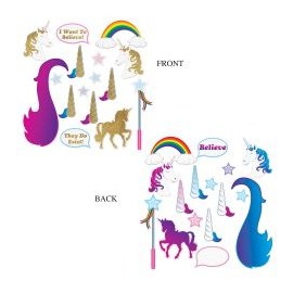 Unicorn Glittered Fun Photo Signs