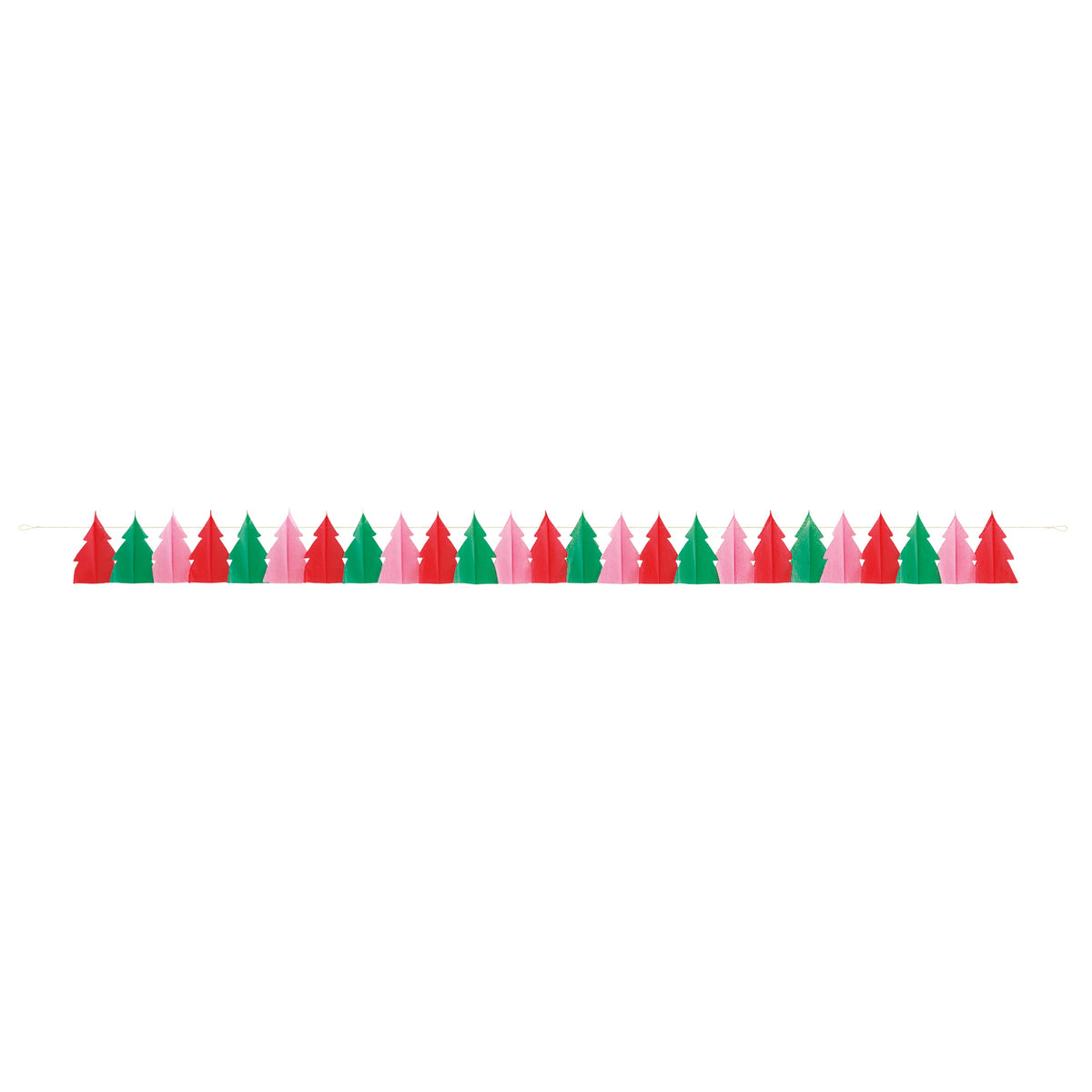 Vibrant Christmas 3D 14ft Garland Kit, Pink/Red/Green