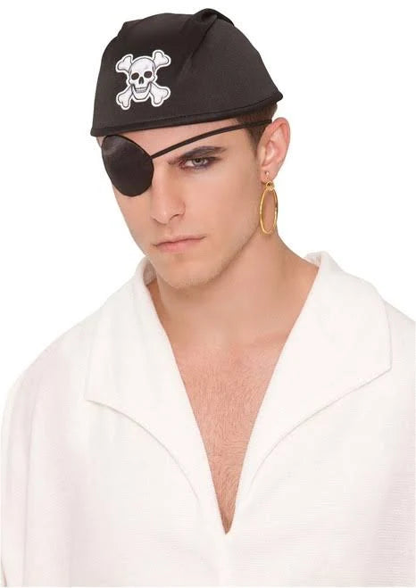 Pirate Patch And Earring Costume Accessory