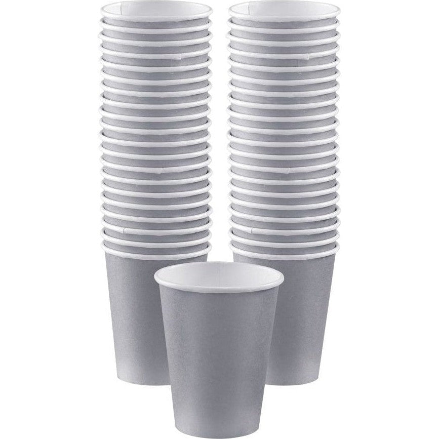 Big Party Pack Paper Coffee Cups - Silver