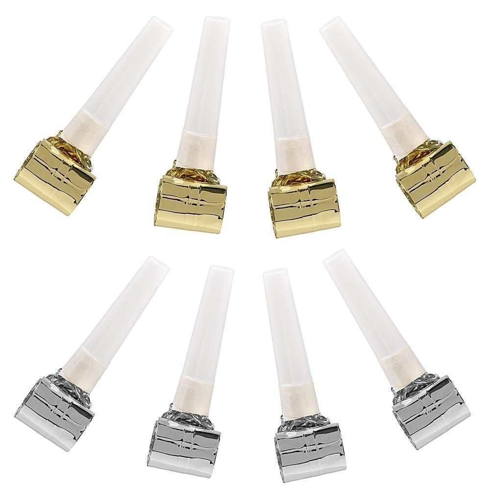 Birthday Accessories Silver & Gold Blowouts