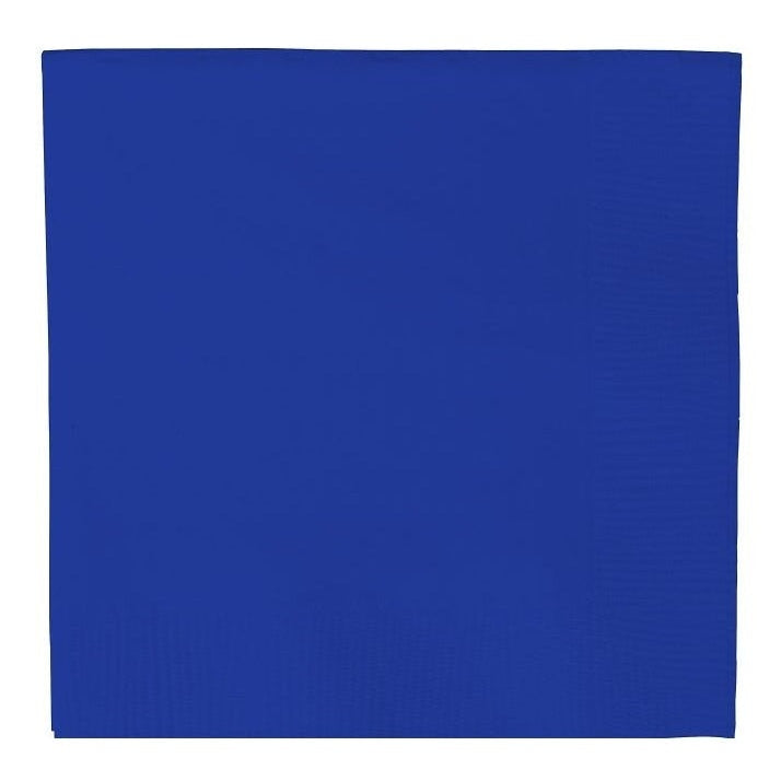 Bright Royal Blue Value Solid Beverage Napkins