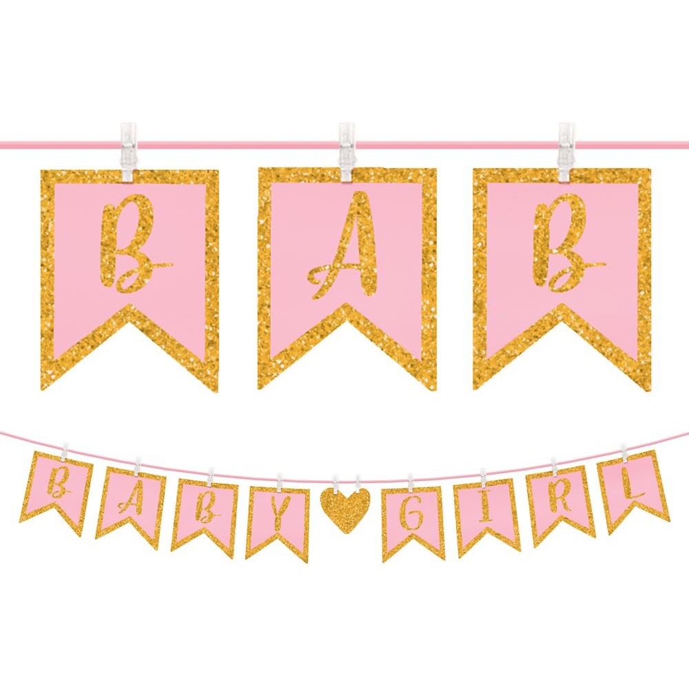 Clothespin Letter Banner - Girl