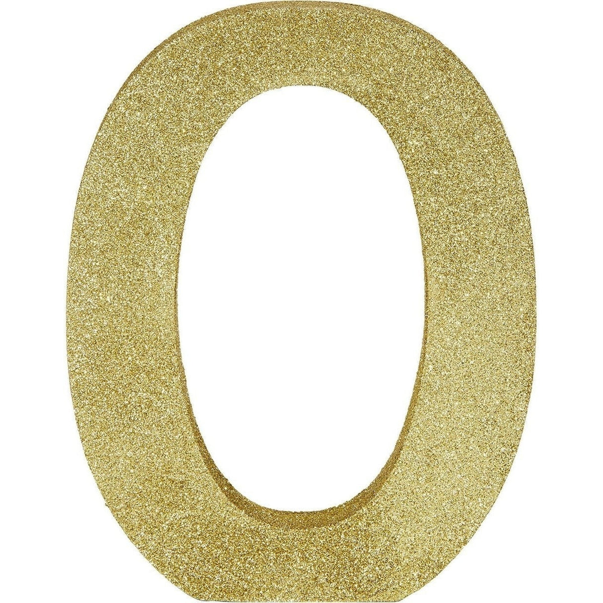 Glitter Gold Letter O Sign