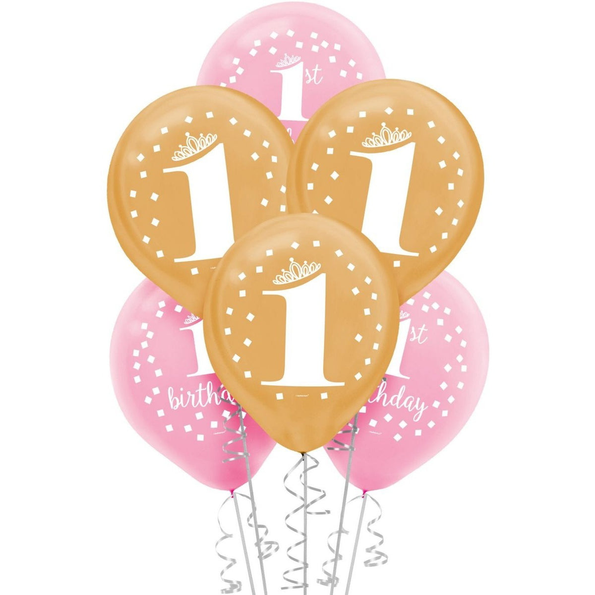Premium 1St Birthday -Pink Latex Balloons