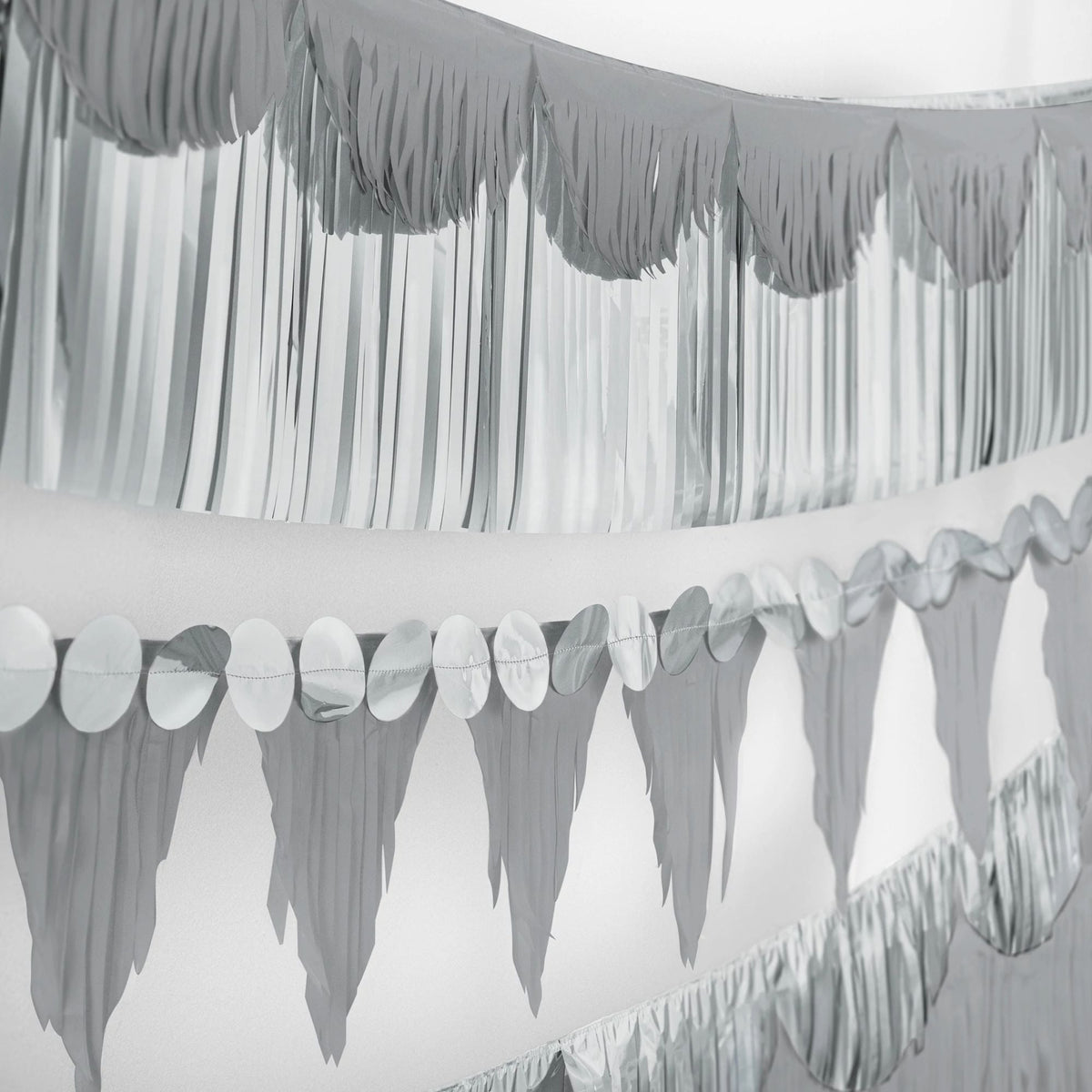 Multi Shape Fringe Banner Kit - Silver
