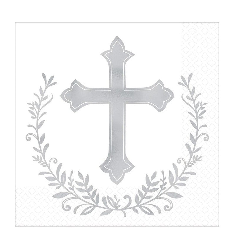 Cross Beverage Napkins - Hot-Stamped