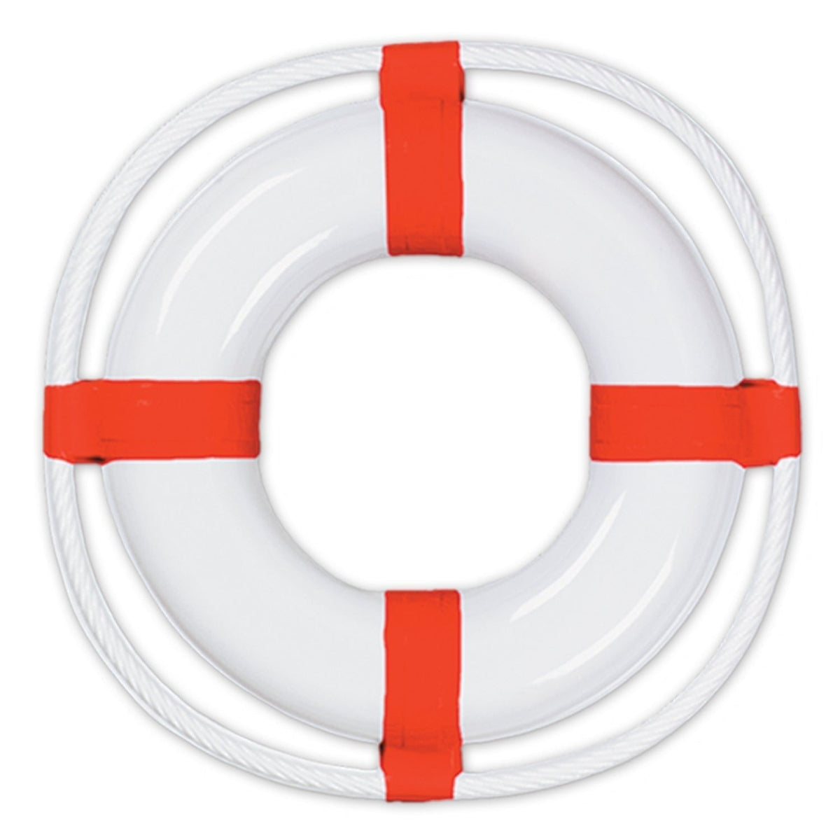 Plastic Life Preserver White W/Red Print