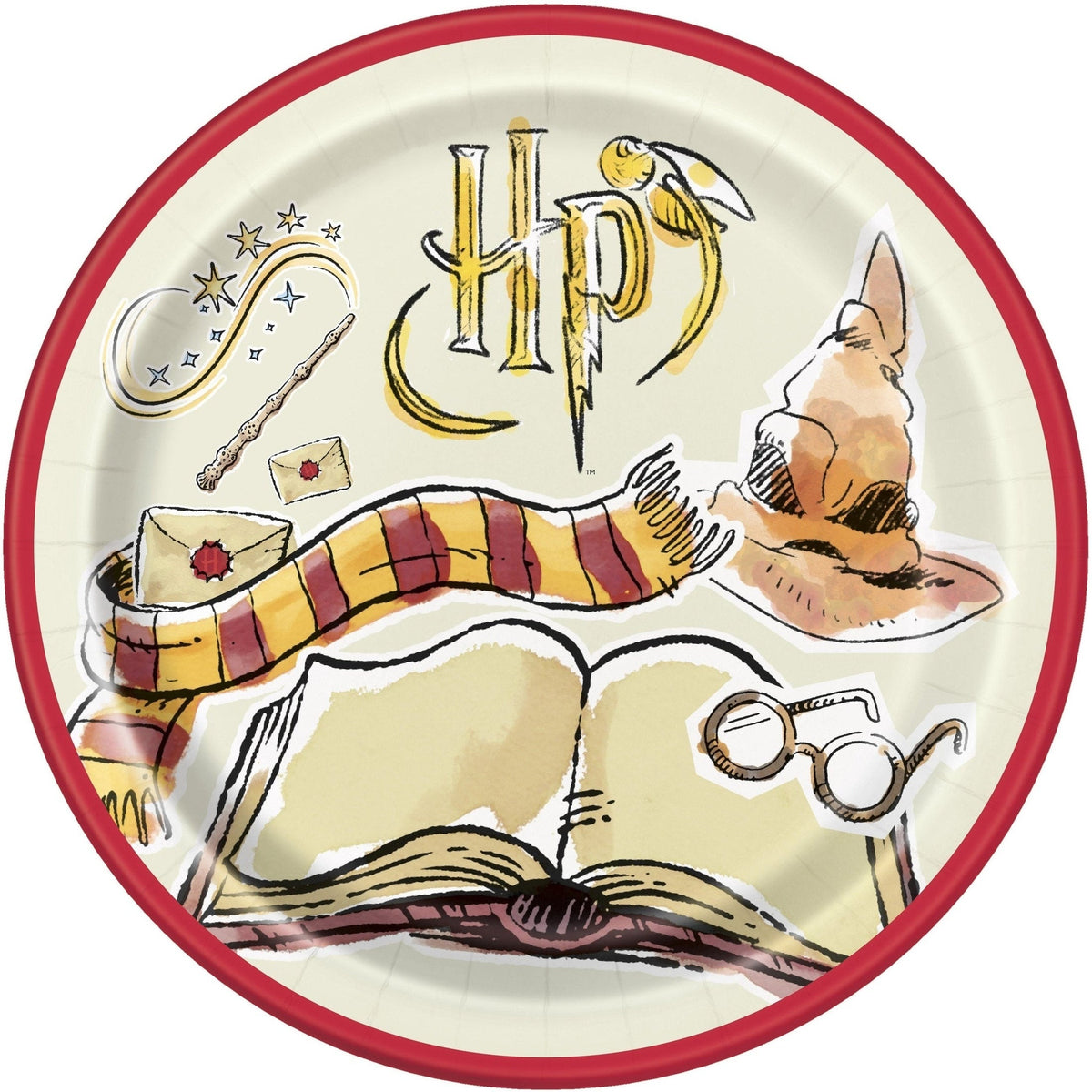 Harry Potter Round 9" Dinner Plates, 8 Count