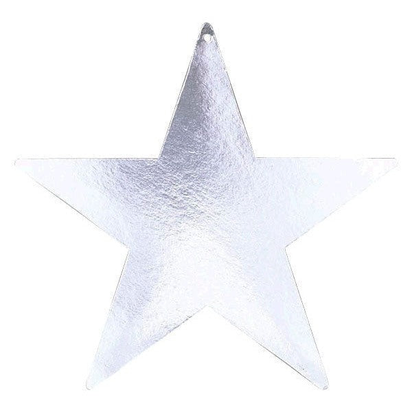 Silver Bulk Foil Star Cutouts, 12"