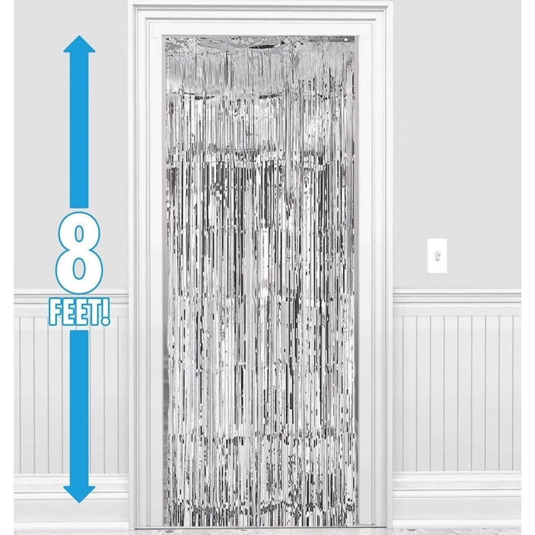Silver Foil Metallic Curtain 3' X 8'