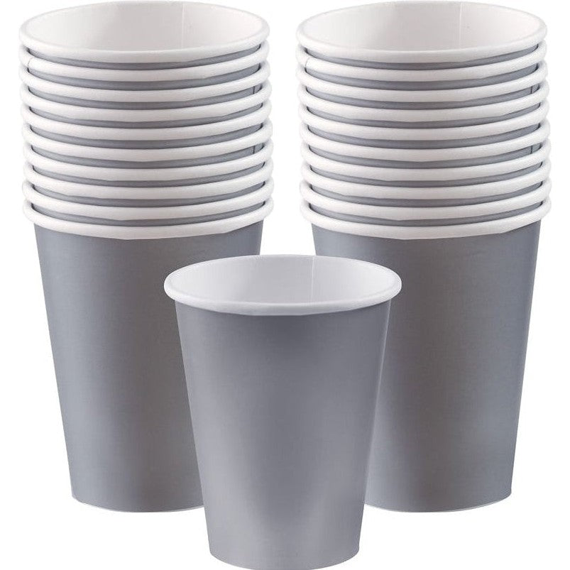 Silver Paper Cups, 9Oz.