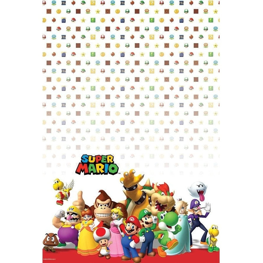 Super Mario Brothers Tm Plastic Table Cover