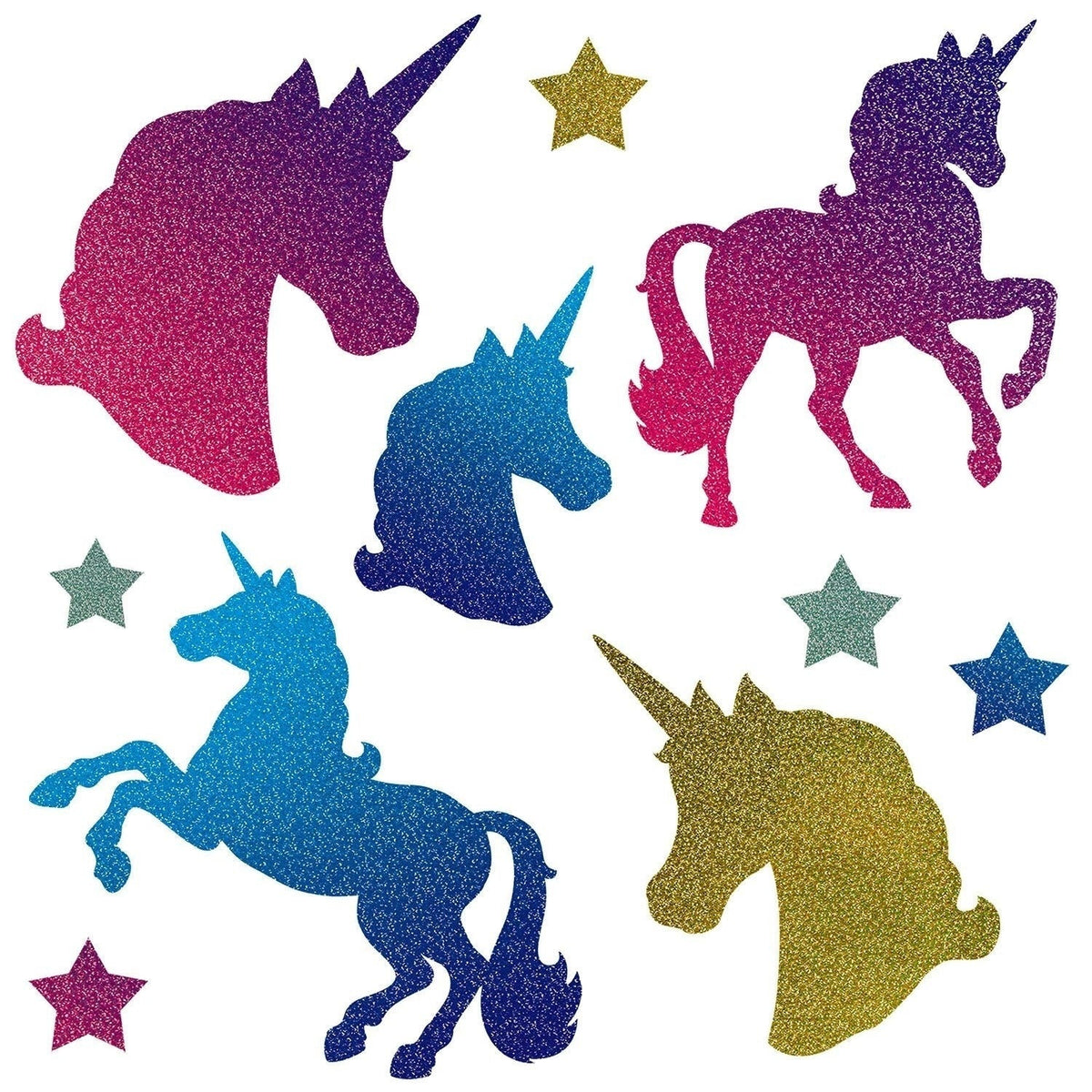 Unicorn Cutouts PrToddler - 2 Sides/Glitter Print 1 Side