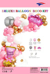 Birthday Princess Deluxe Balloon Garland Kit with Pink and Gold Latex Balloons