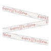 1 9' Glitz Rose Gold Foil Banner "Happy 60th Birthday"