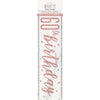 1 9' Glitz Rose Gold Foil Banner "Happy 60th Birthday"