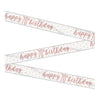 1 9' Glitz Rose Gold Foil Banner "Happy 70th Birthday"