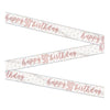 1 9' Glitz Rose Gold Foil Banner "Happy 90th Birthday"