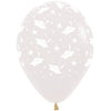11" Graduation Hats Crystal Clear Latex Balloons, 50 Pieces