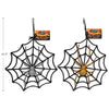 11in Glitter Spider Web with Hanger Assorted Colors