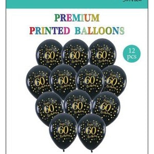 12 Happy 60th Birthday Balloons