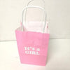 12 Pink It's a Girl Kraft Bags 5 x 8"