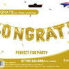 16" Air-Filled Congrats Foil Balloon Letters, 8 Pieces