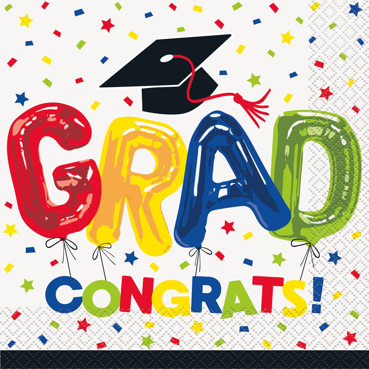 16 Letter Balloon Graduate Luncheon Napkins