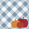 16 Pumpkin & Gingham Lunch Napkins