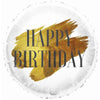 18" Foil Balloon Gold Happy Birthday