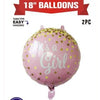 2 It's a Girl Pink 18" Foil Balloons