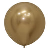 24" Reflex Gold Chrome Sempertex Latex Balloons, Pack of 10